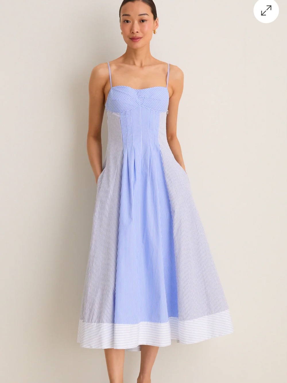 Simkhai Chamberlain Cotton Poplin Midi Dress Size 2